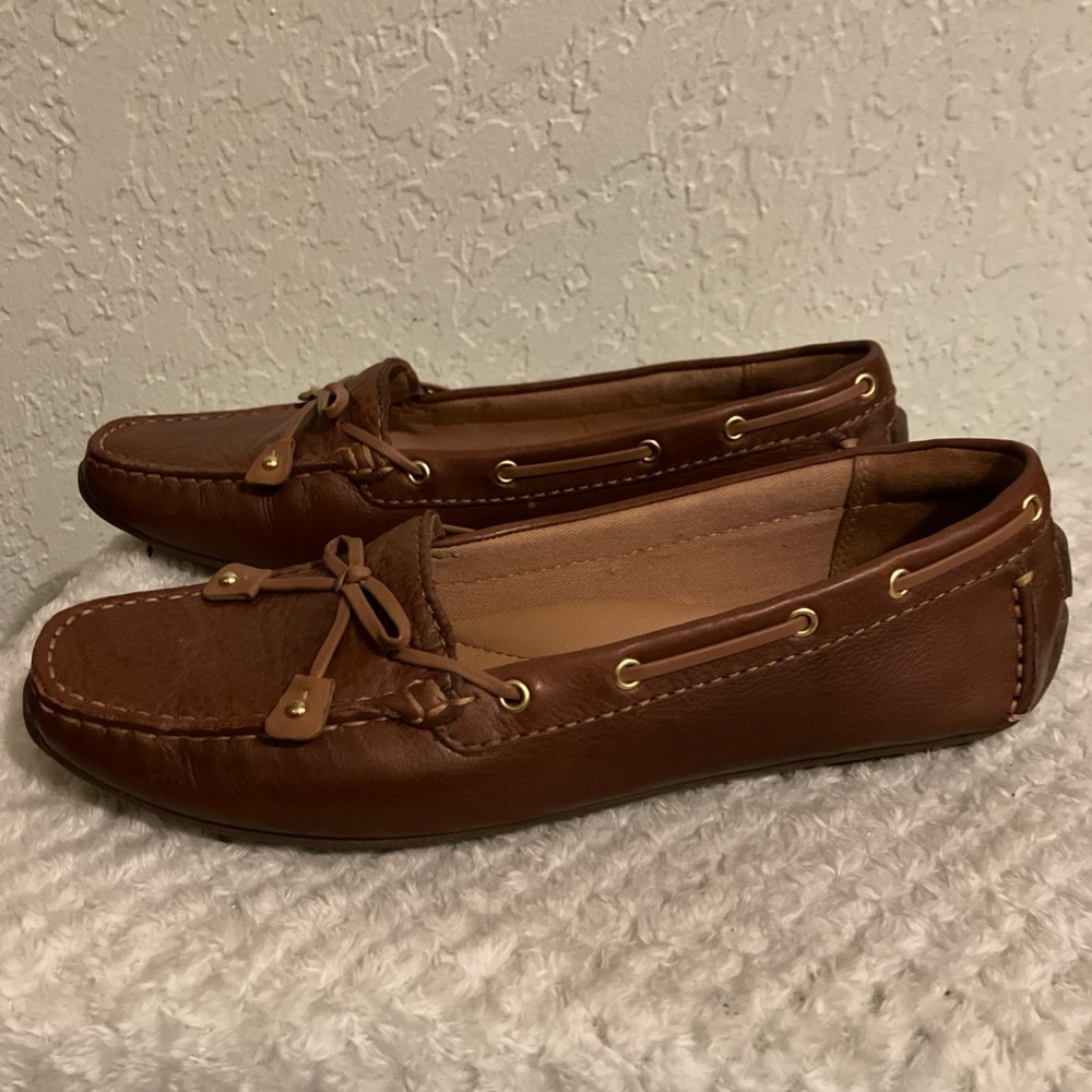 Clarks Women's Artisan Brown Leather Driving Mocc… - image 3